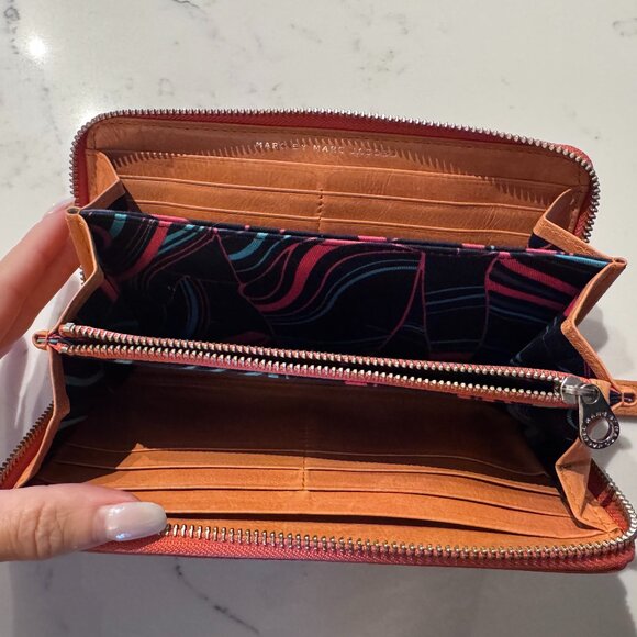 Marc by Marc Jacobs Orange Leather Wallet - Picture 2 of 4